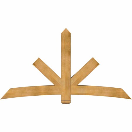 Ekena Millwork Alberta Rough Sawn Timber Gable Bracket, Western Red Cedar, 84"W x 45"H x 6"D x 6"F, 13/12 Pitch GBW084X45X0606ALB00RWR